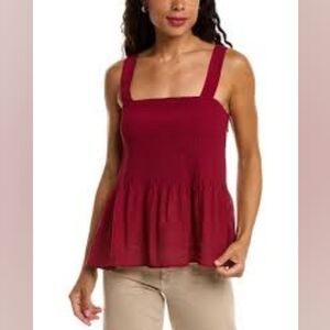 Nanette Lepore Caribbean Texture Tank Top - Moroccan Rose - NWT